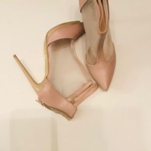 Nude and Mesh Stiletto Bootie